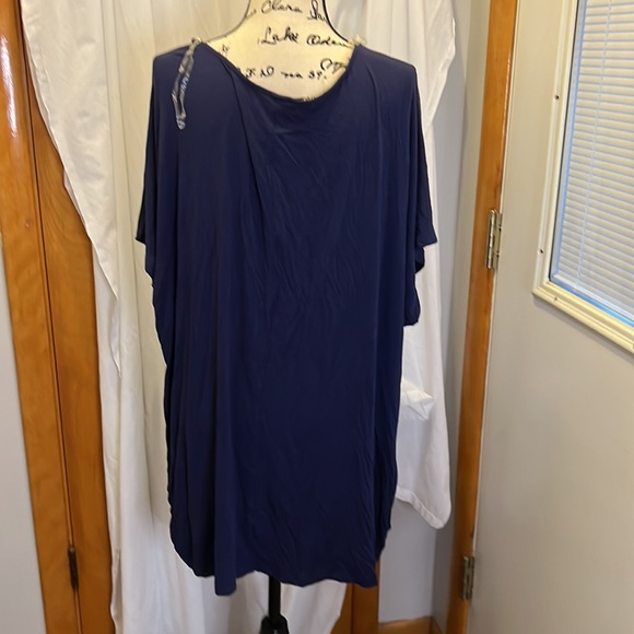 Faded Glory laddies plus size royal sapphire short sleeve shirt with rhinestones - Picture 3 of 6